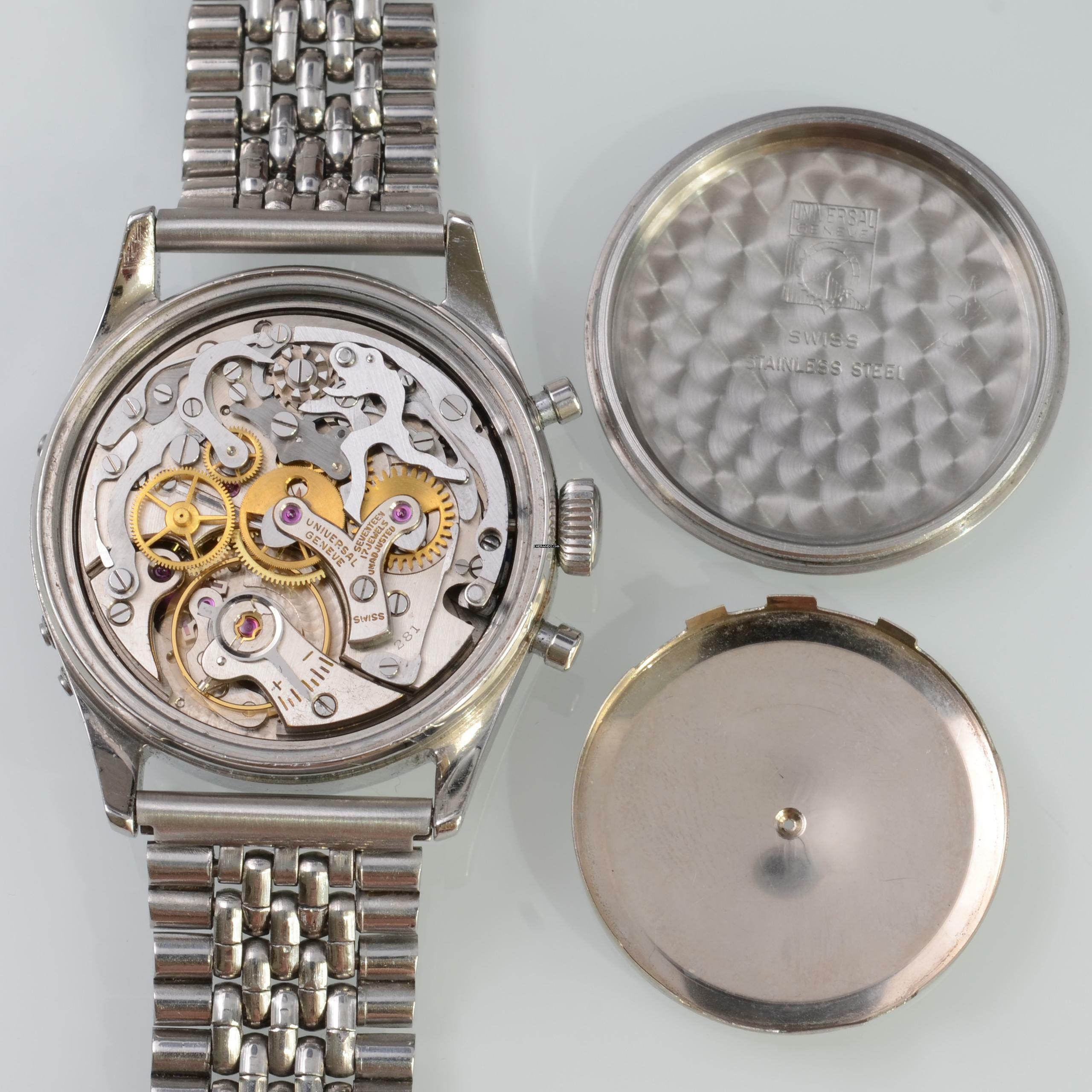Thumbnail von Universal Genève Tri-Compax Chronograph 22297-3 Tri-Compax full calendar Moonphase TOP Condition 1958's </h1>