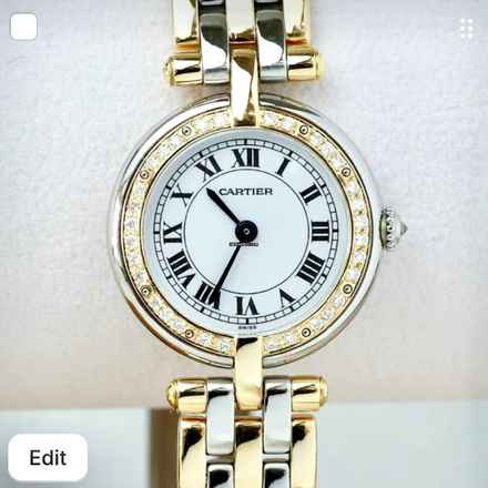  Cartier Panthère VENDOME 24mm Quartz 3 Row Gold 0.30TCW Diamond Watch </h1> 