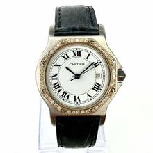 Thumbnail von Cartier Santos OCTAGON 31mm Quartz 2 Tone 0.38TCW Diamond Watch  </h1>