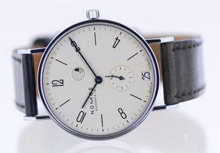 Thumbnail von NOMOS Tangente Gangreserve Datum schwarze Gangreserve 35 Peseux Cream Dial rar </h1>