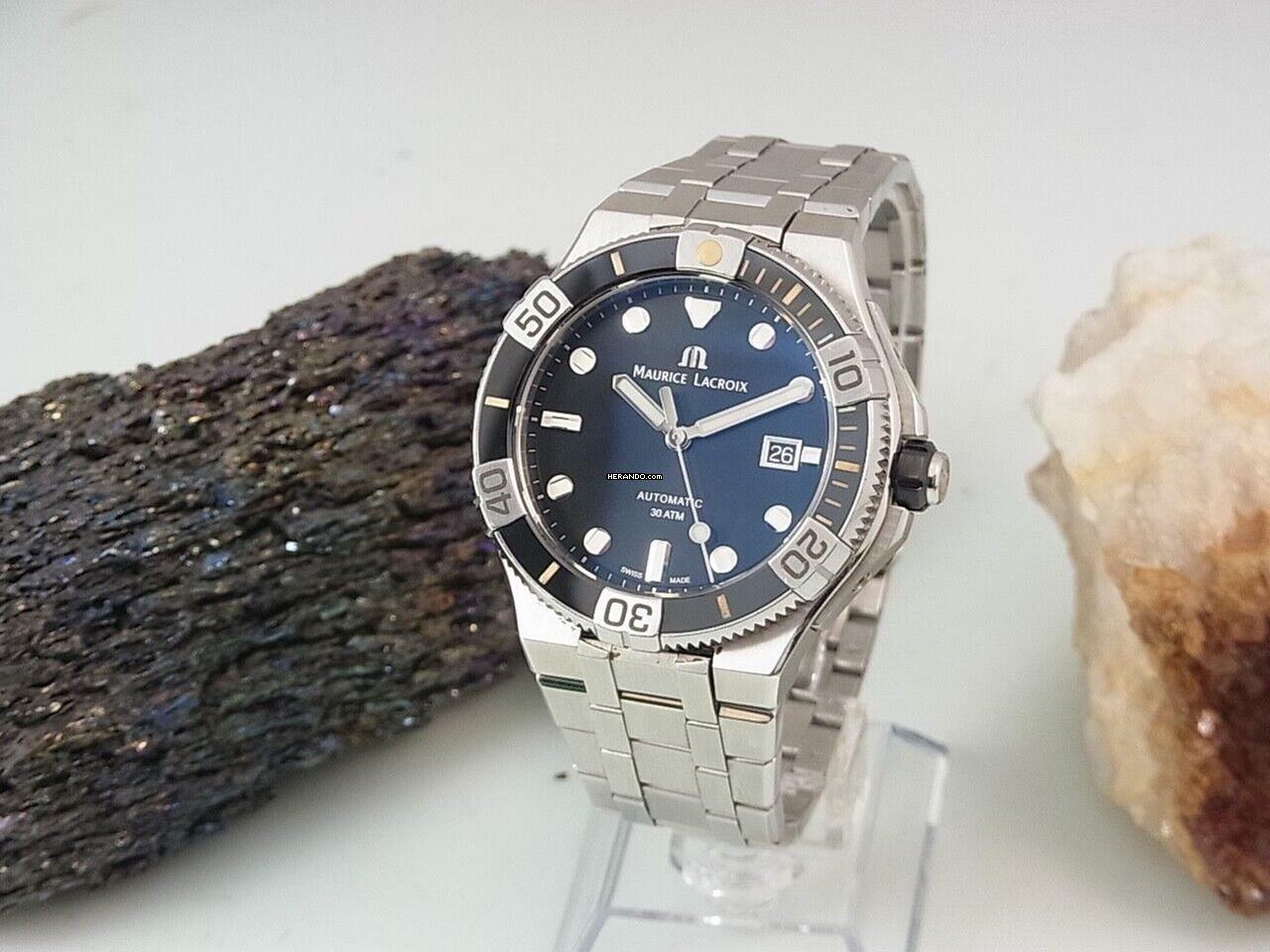  Maurice Lacroix AIKON Venture Ai6058 Automatik Herrenuhr Edelstahl Keramik Ø43mm </h1> 