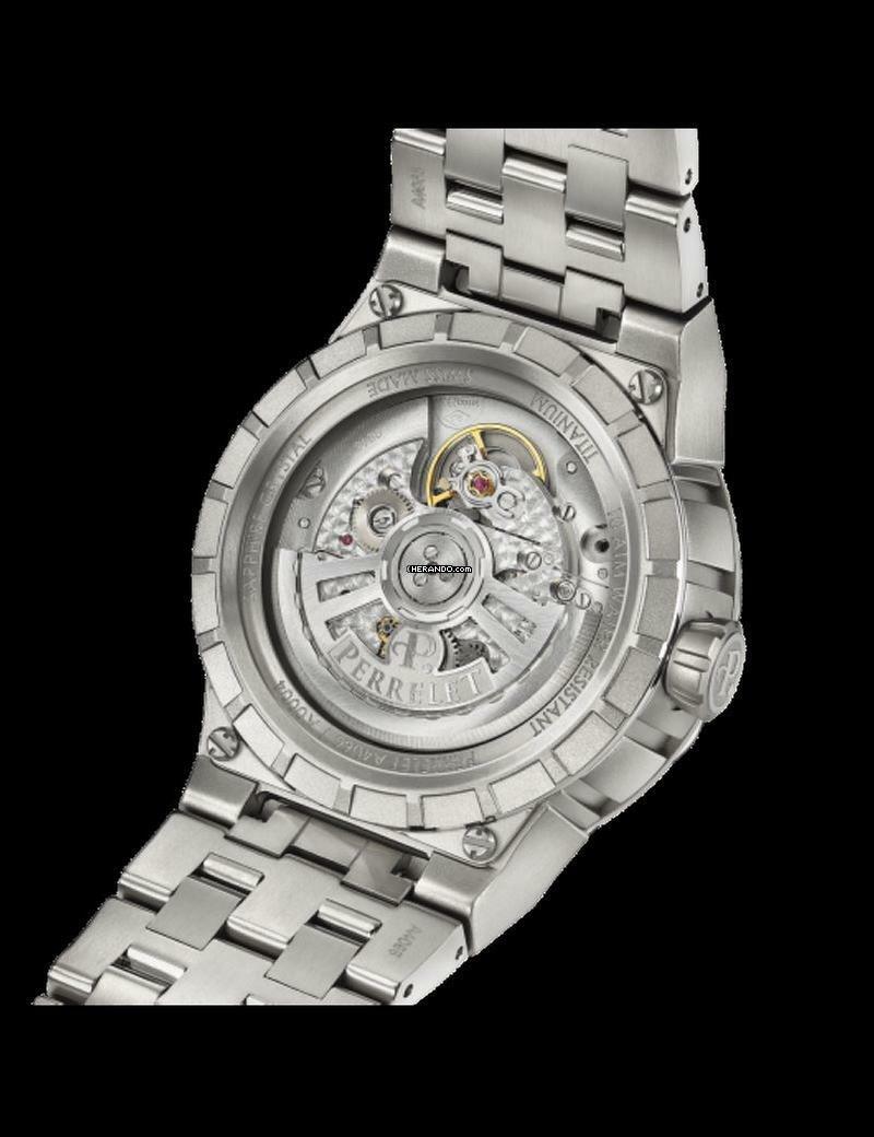 Thumbnail von Perrelet Turbine Titanium 41 Green optional in red blue and black Steel bracelet