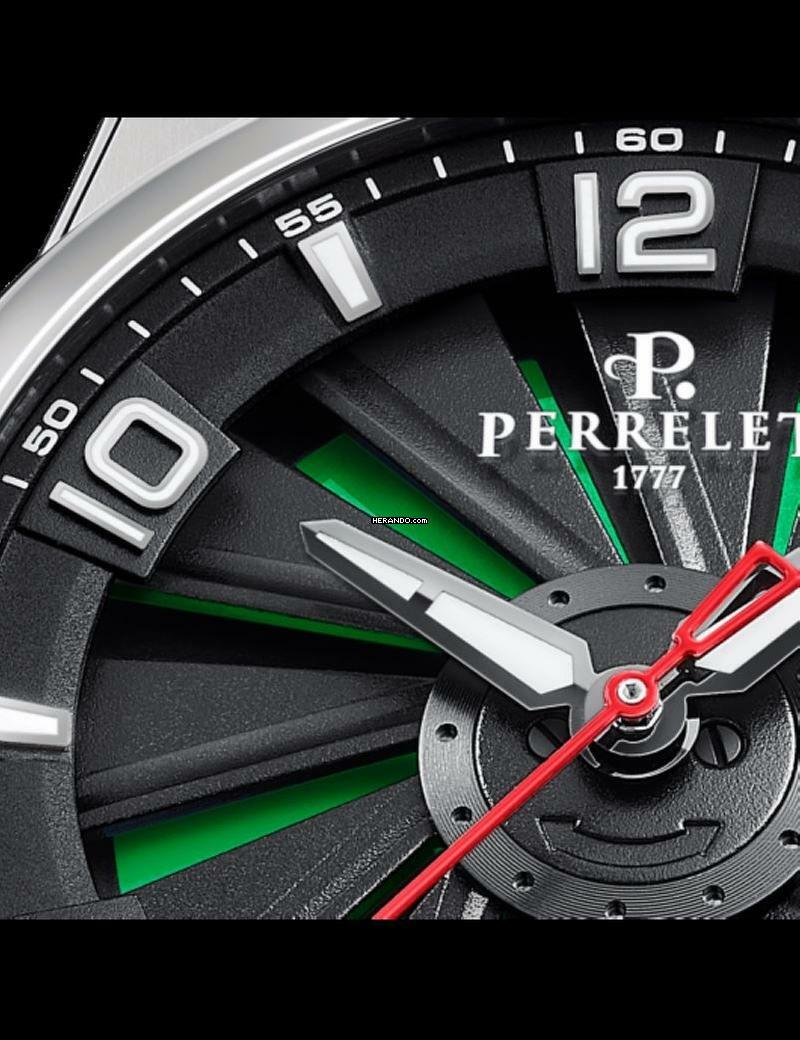 Thumbnail von Perrelet Turbine Titanium 41 Green optional in red blue and black Steel bracelet