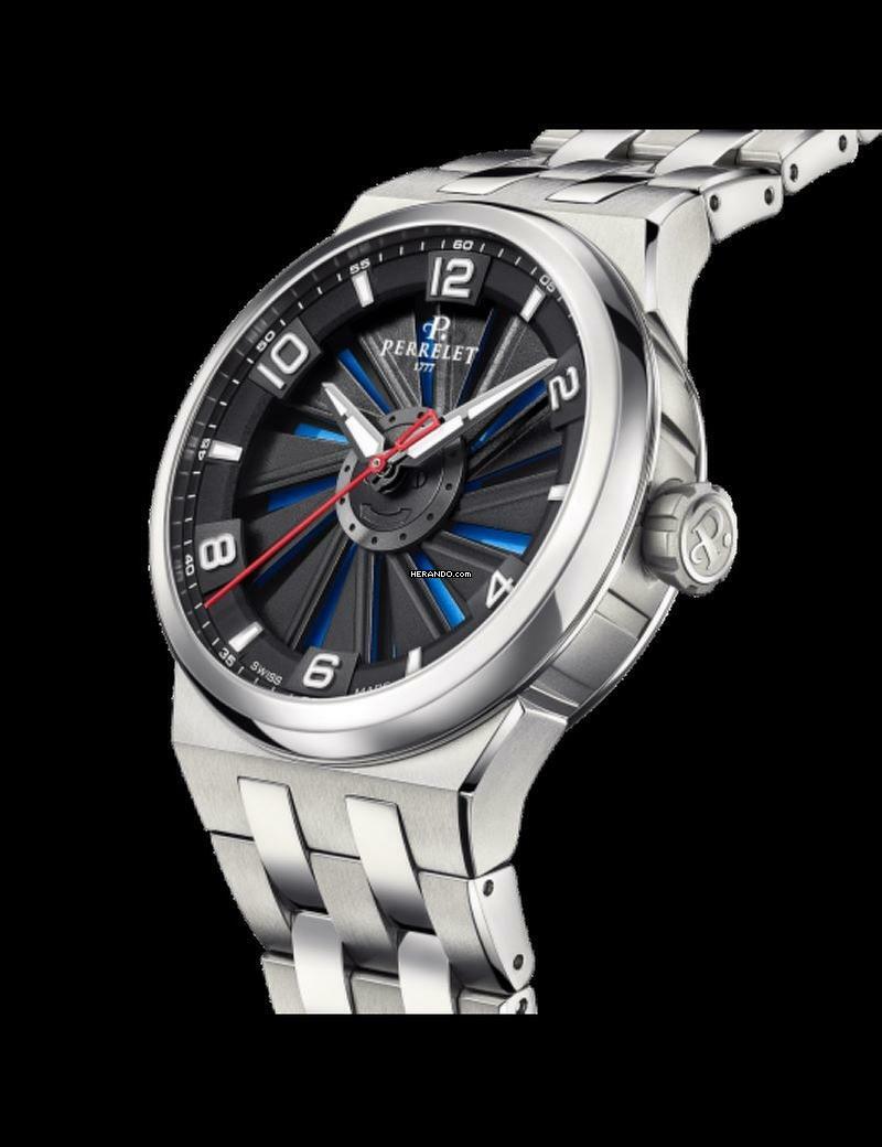 Thumbnail von Perrelet Turbine Titanium 41 Green optional in red blue and black Steel bracelet