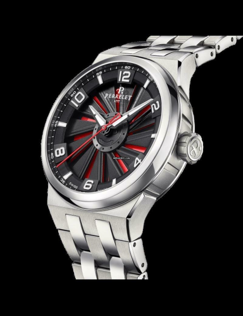 Thumbnail von Perrelet Turbine Titanium 41 Green optional in red blue and black Steel bracelet
