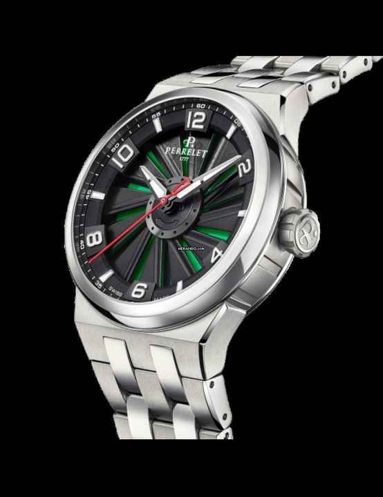  Perrelet Turbine Titanium 41 Green optional in red blue and black Steel bracelet 