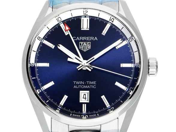  TAG Heuer Carrera Calibre 7 Twin-Time Ref.WBN201A.BA0640 2023 Full Set Ungetragen 