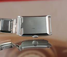 Thumbnail von Longines Rare Vintage Steel Tank Pink Medicus Dial Extract </h1>