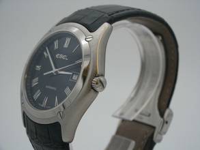 Thumbnail von Ebel Classic Gents Herrenuhr / Black Dial / Edelstahl / Ref 9120f51 </h1>