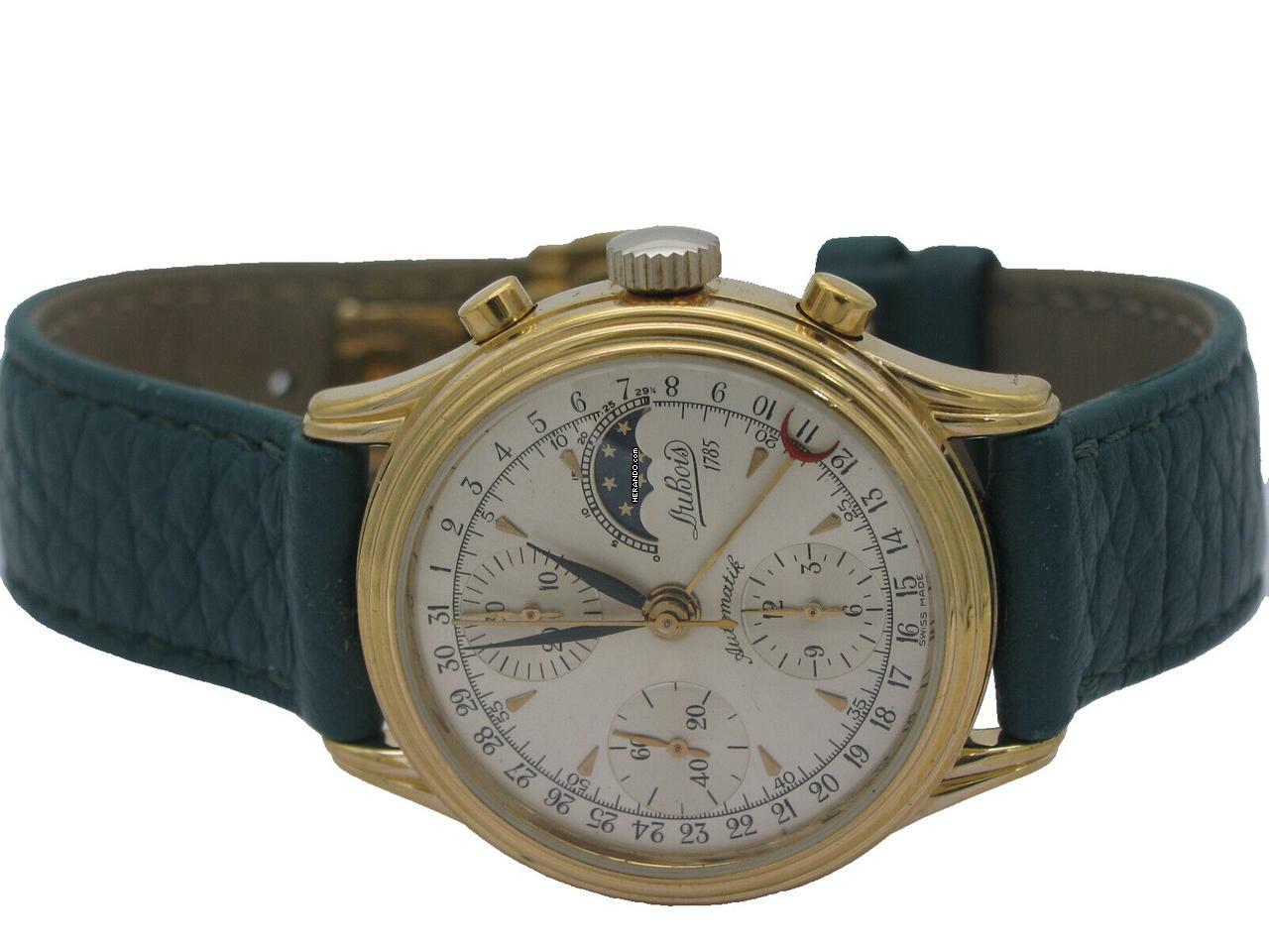 DuBois 1785 Luna Chronograph Mit Mondphase / Edelstahl Vergoldet / Ø 37mm </h1>