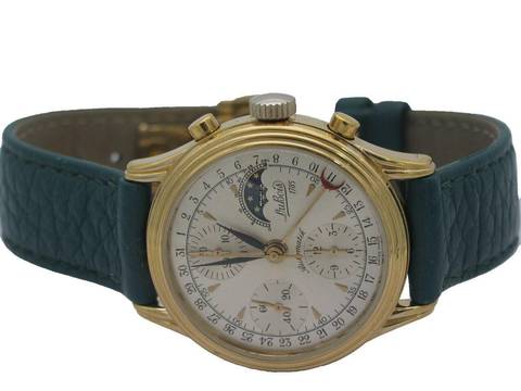  DuBois 1785 Luna Chronograph Mit Mondphase / Edelstahl Vergoldet / Ø 37mm </h1> 