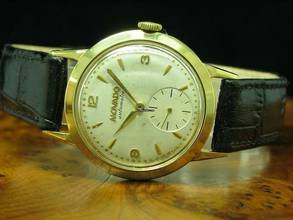 Thumbnail von Movado 18kt 585 Gold Hammerautomatik Herrenuhr / Kaliber 115 / Ref 8426 </h1>