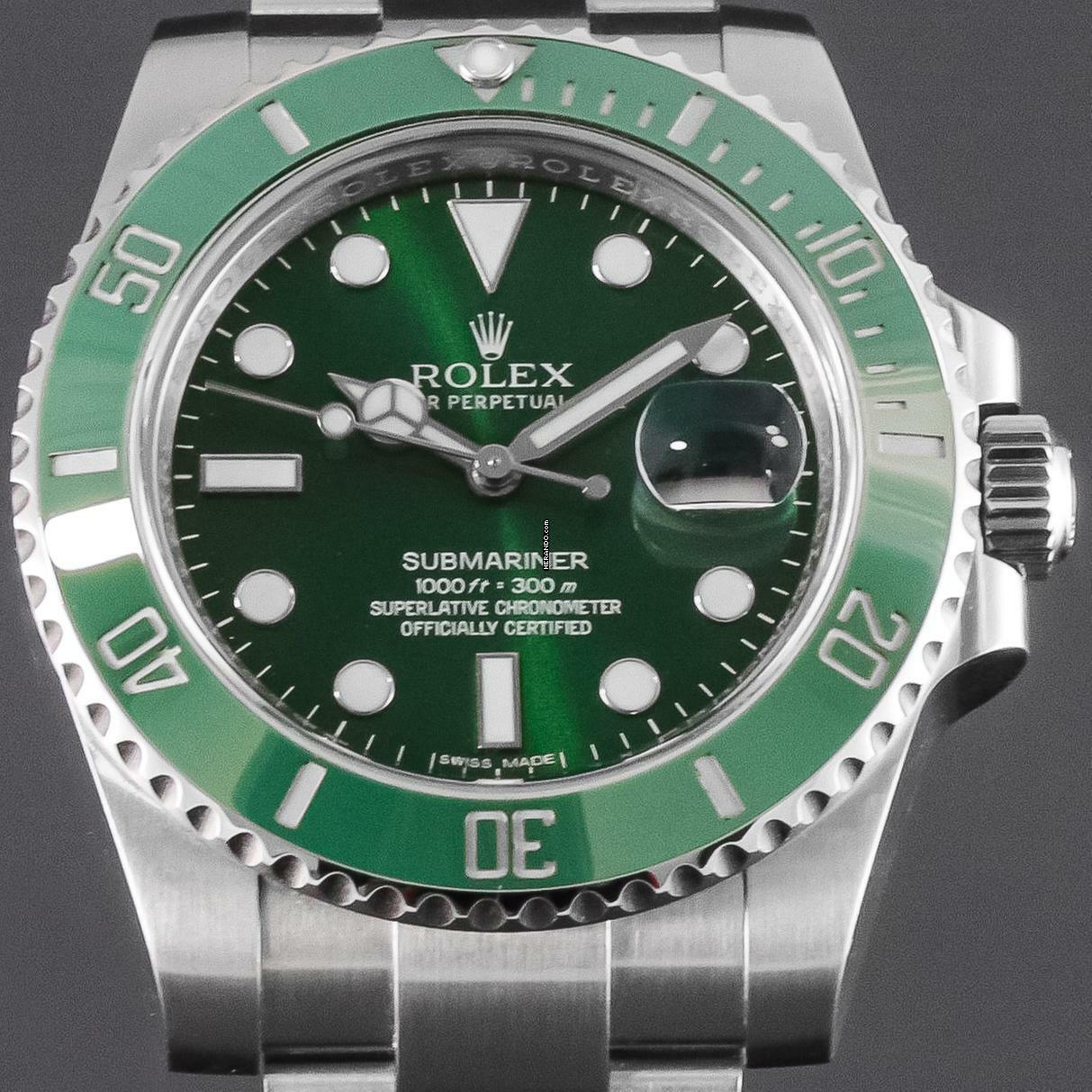  Rolex Submariner Date HULK 2013 LC EU 