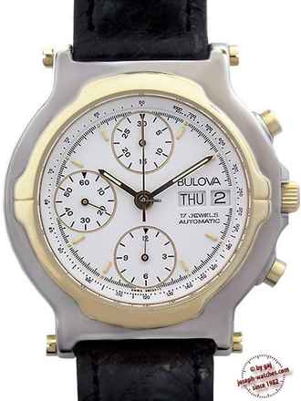  Bulova Gents 2-tone Automatic Wristwatch Chronograph with Day and Date Feature </h1> 