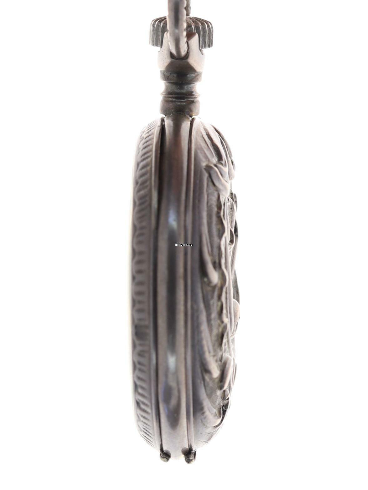 Thumbnail von Swiss Mans Pocket Watch open face Silver – Case all over decorated Silver – Cuvette </h1>