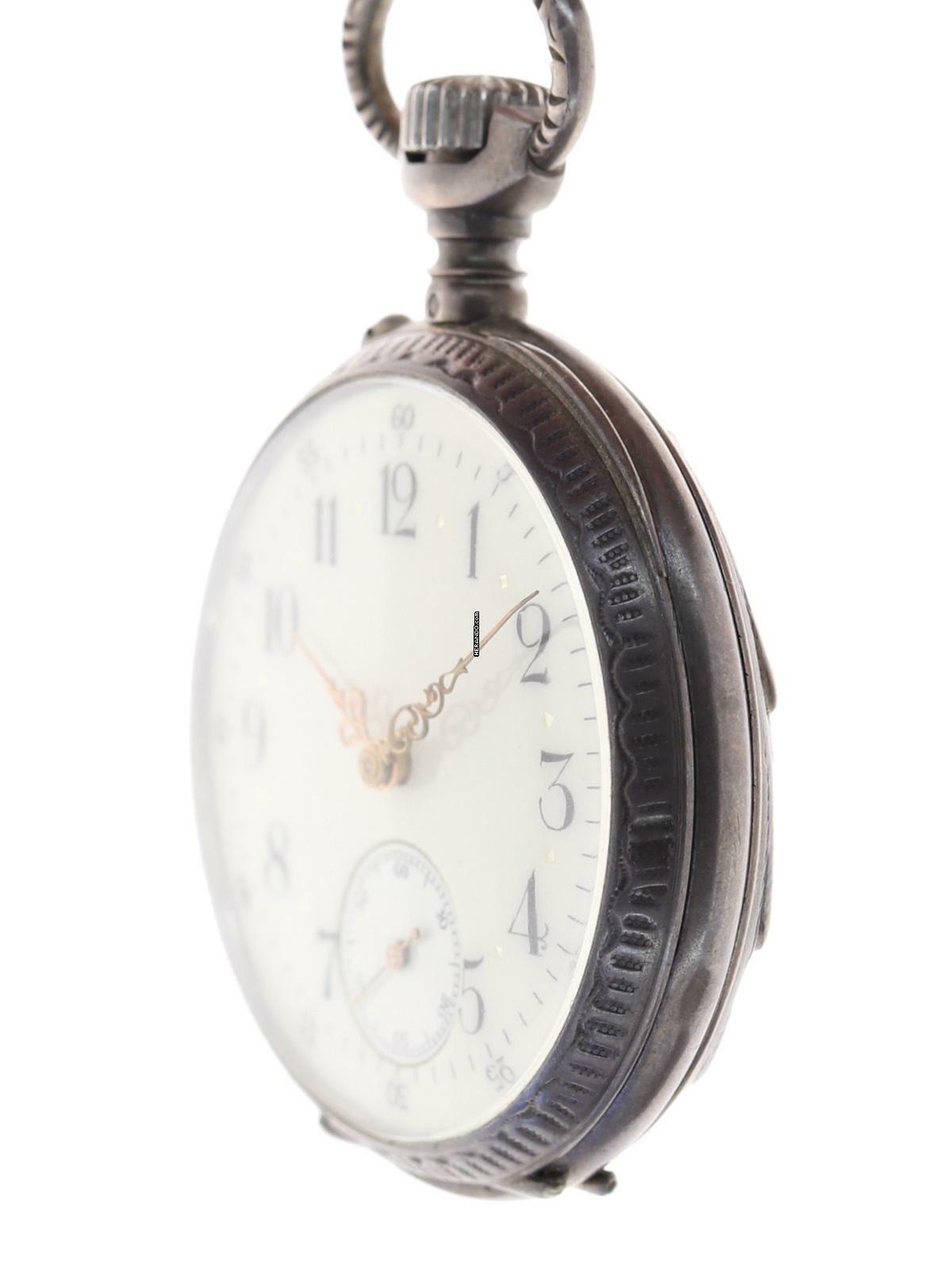 Thumbnail von Swiss Mans Pocket Watch open face Silver – Case all over decorated Silver – Cuvette </h1>