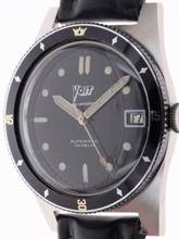 Thumbnail von Voit Gents automatic Divers Wristwatch Super – Waterproof SDW-2 Skin Diving Watch also called Date-C-Matic </h1>