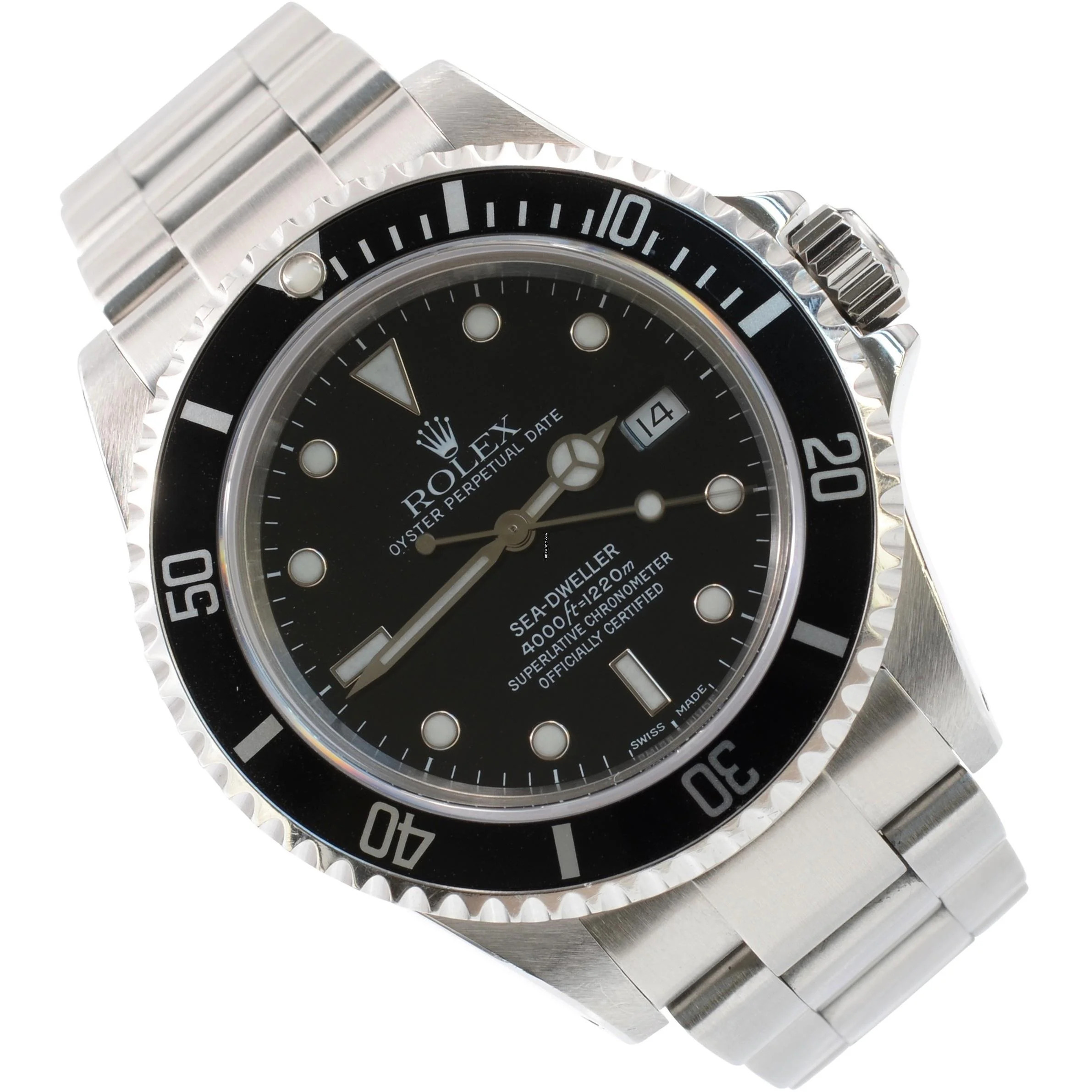  Rolex Sea-Dweller 4000 16600 Date black Luminova dial Full Set TOP Condition 1999’s </h1> 