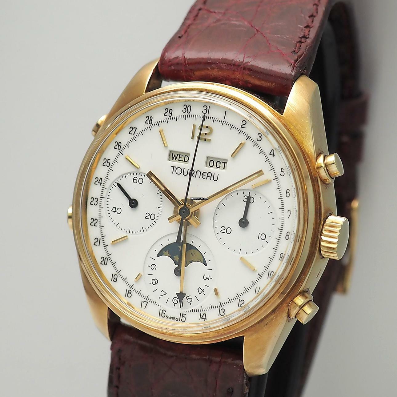 Tourneau Triple Calendar Moon Gold 18k/750 Valjoux 730/88 </h1>