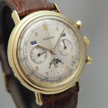 Thumbnail von Tourneau Vollkalender Mondphase Calendar Gold 18k/750 El Primero 3019 serviced </h1>