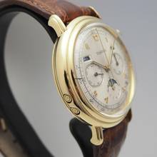 Thumbnail von Tourneau Vollkalender Mondphase Calendar Gold 18k/750 El Primero 3019 serviced </h1>