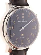Thumbnail von Meistersinger Gents Single Hand Automatic Chiming Hour Wristwatch Bell Hora Black with Gold REF. BH0902G </h1>