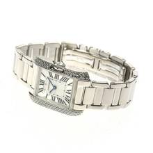 Thumbnail von Cartier Tank Anglaise Quartz 23mm Steel ~1+TCW DIAMOND Watch </h1>