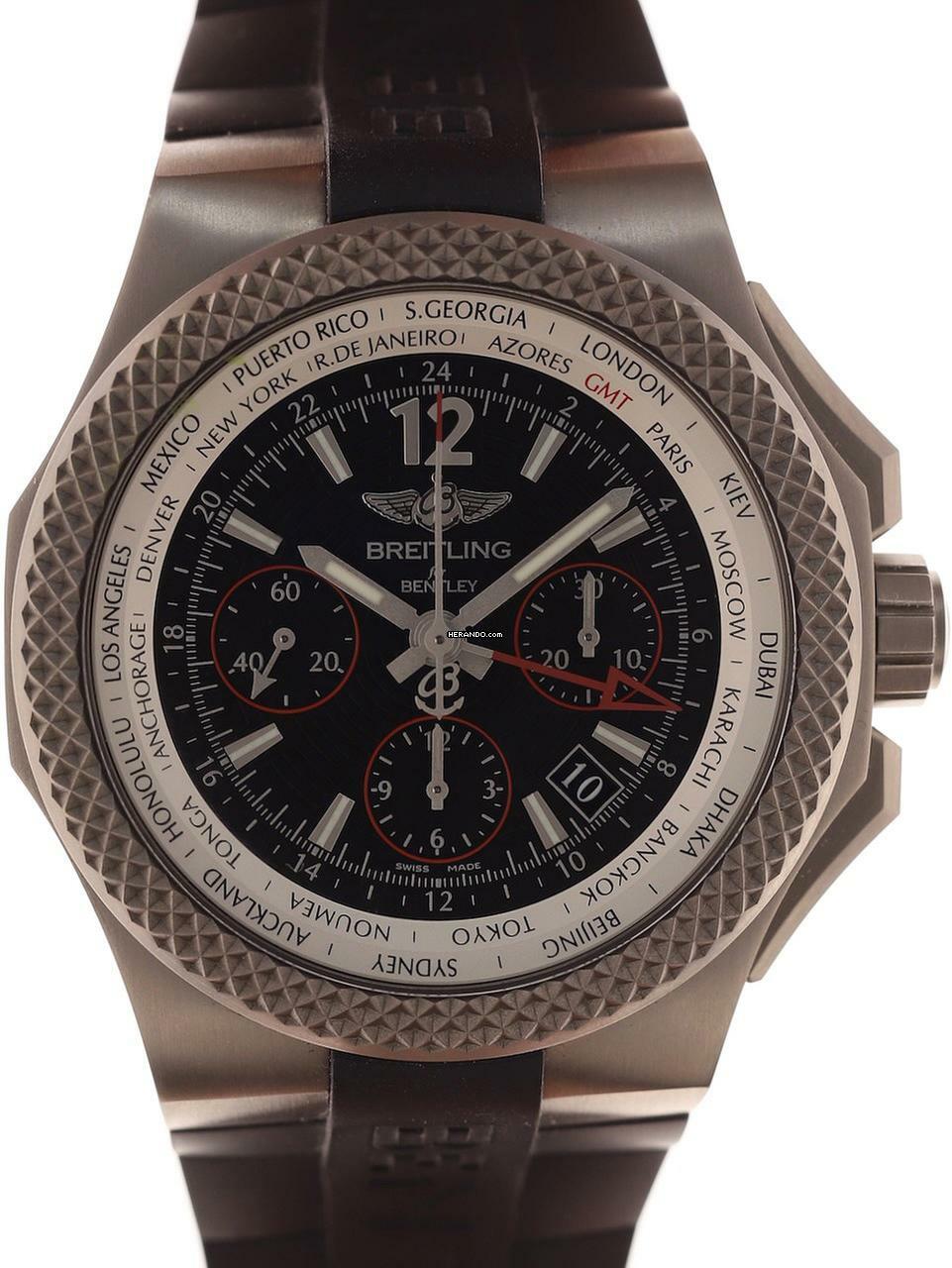 Breitling Bentley GMT Gents Automatic Special Edition Wristwatch Chronograph Bentley GMT Light Body Certified Chronometer Ref. EB 0433 5 </h1> 