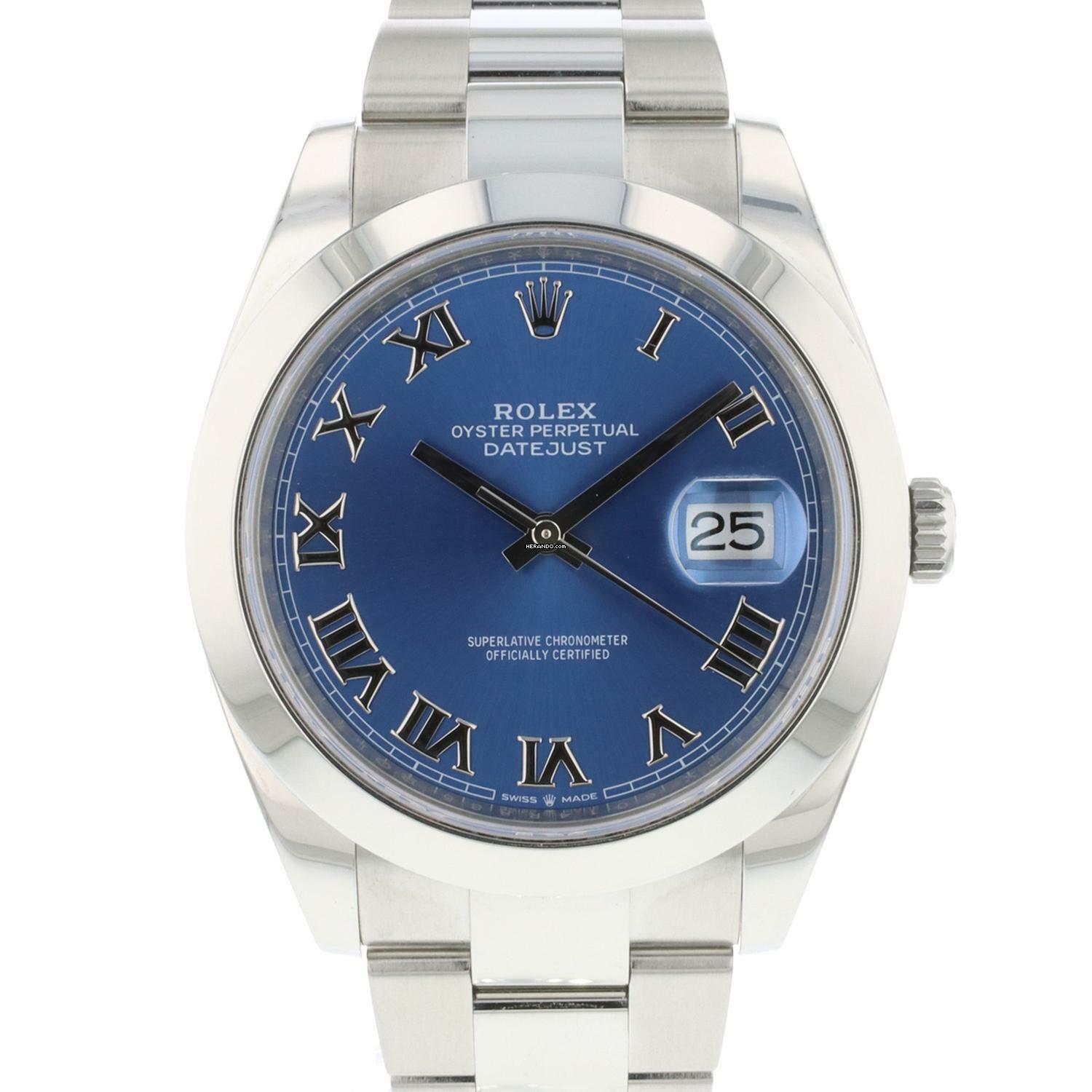 Rolex Datejust 41 Steel Oyster Azzurro Blue Roman Dial NEW 2024 </h1>