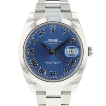  Rolex Datejust 41 Steel Oyster Azzurro Blue Roman Dial NEW 2024 </h1> 