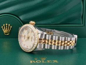 Thumbnail von Rolex Lady-Datejust 69173 Jubilee Diamonds Dial & After Diamonds Bezel - Full Set 26mm