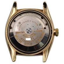 Thumbnail von Rolex Oyster Perpetual 3131 BubbleBack Ivory radium dial yellow gold 14KT 1948's </h1>