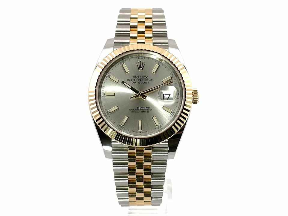  Rolex Datejust 41 Edelstahl Gelbgold 126333 Silber Index Jubile </h1> 