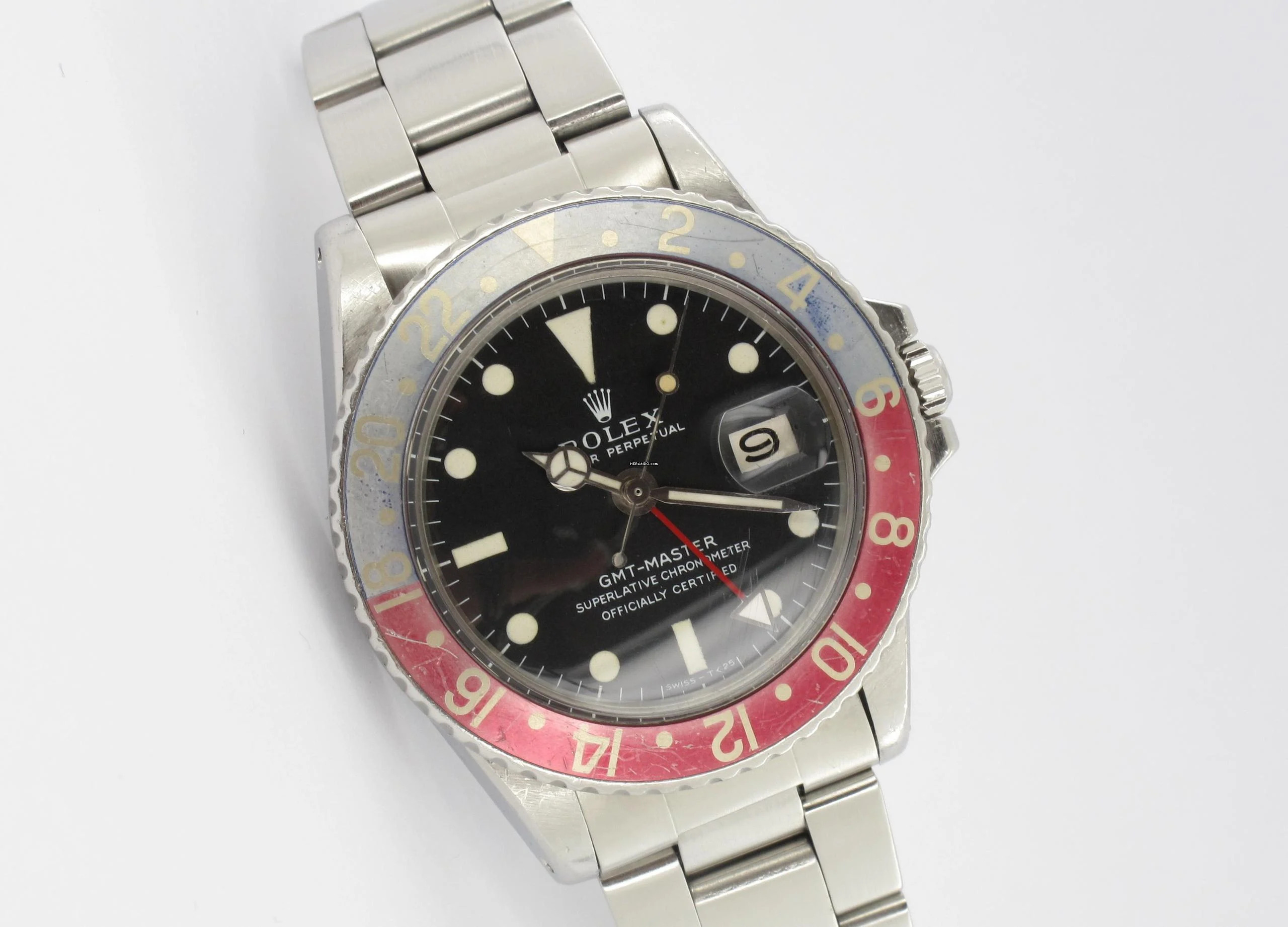  Rolex GMT-Master Long E Unpolished Redback Insert 