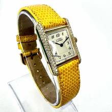 Thumbnail von Cartier Tank Quartz 20mm Gold Plated Silver 0.5TCW Diamond Watch </h1>