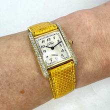 Thumbnail von Cartier Tank Quartz 20mm Gold Plated Silver 0.5TCW Diamond Watch </h1>