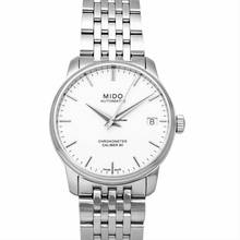 Thumbnail von Mido Baroncelli III M027.208.11.011.00 - Baroncelli III Automatic White Dial Stainless Steel Ladies Watch </h1>