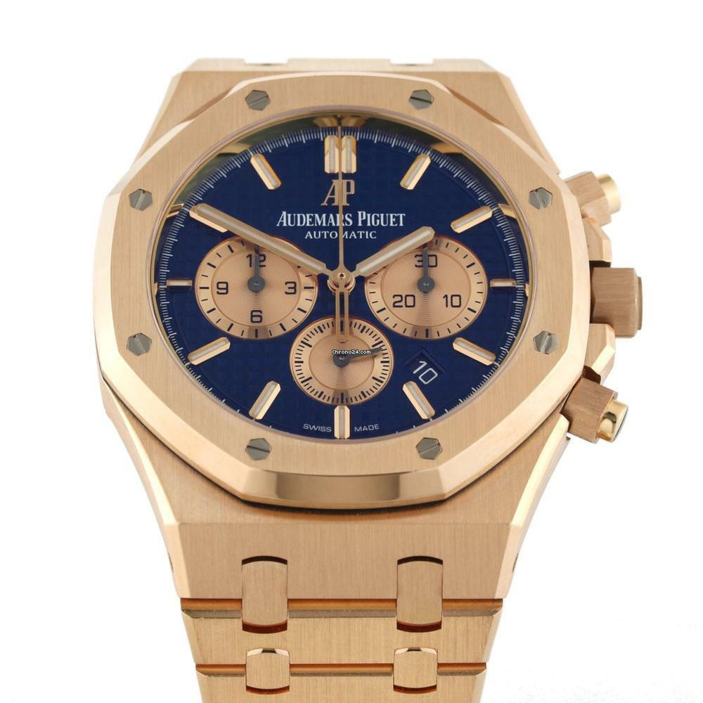  Audemars Piguet Royal Oak Chronograph Rosegold Blue Dial BJ.2018 inkl. orig. Papiere </h1> 