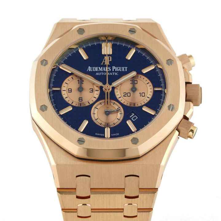  Audemars Piguet Royal Oak Chronograph Rosegold Blue Dial BJ.2018 inkl. orig. Papiere </h1> 