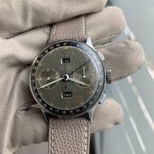 Thumbnail von Angelus Chronodato Triple date Exotic brown radium dial 1950’s </h1>