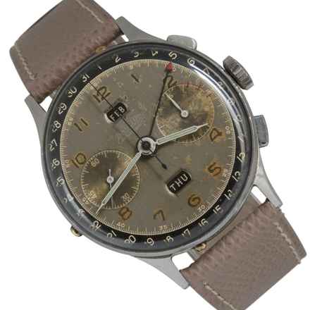  Angelus Chronodato Triple date Exotic brown radium dial 1950’s </h1> 