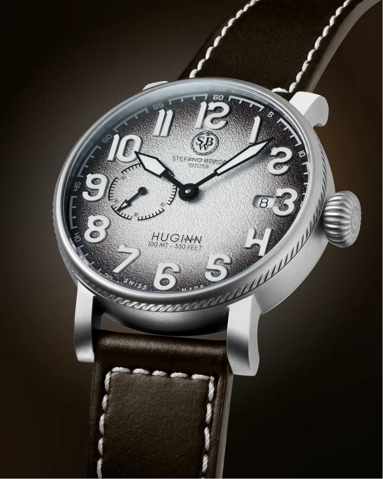 Stefano Braga Watches HUGINN WHITE optional in RED BLUE GREEN and BLACK