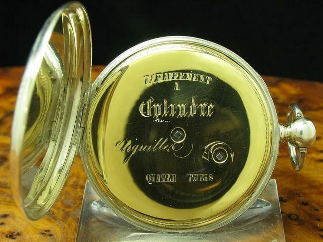 Thumbnail von John Wycherley 800 Silber Open Face Taschenuhr Schlüsselaufzug </h1>