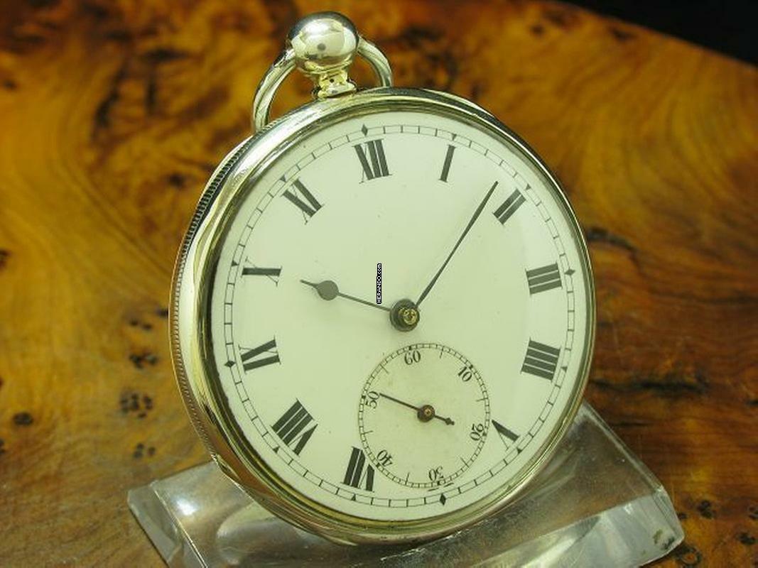 Thumbnail von John Wycherley 800 Silber Open Face Taschenuhr Schlüsselaufzug </h1>