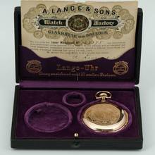 Thumbnail von A. Lange & Söhne Grosse Lange 1 18k Gold Große Schwere Louis XV Taschenuhr zertifikat Box Sternwarte Geprüft 1900 </h1>