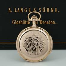 Thumbnail von A. Lange & Söhne Grosse Lange 1 18k Gold Große Schwere Louis XV Taschenuhr zertifikat Box Sternwarte Geprüft 1900 </h1>