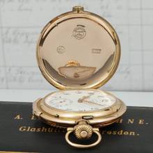 Thumbnail von A. Lange & Söhne Grosse Lange 1 18k Gold Große Schwere Louis XV Taschenuhr zertifikat Box Sternwarte Geprüft 1900 </h1>