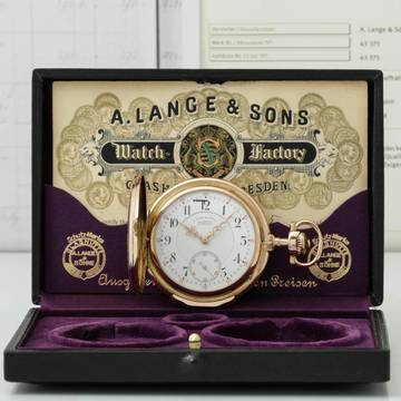  A. Lange & Söhne Grosse Lange 1 18k Gold Große Schwere Louis XV Taschenuhr zertifikat Box Sternwarte Geprüft 1900 </h1> 