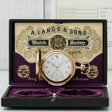  A. Lange & Söhne Grosse Lange 1 18k Gold Große Schwere Louis XV Taschenuhr zertifikat Box Sternwarte Geprüft 1900 </h1> 