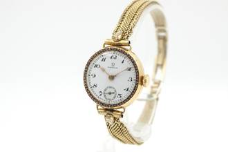 Thumbnail von Omega Ultra Rare Art Deco Model 18K Gold Caliber 23.7 ST1